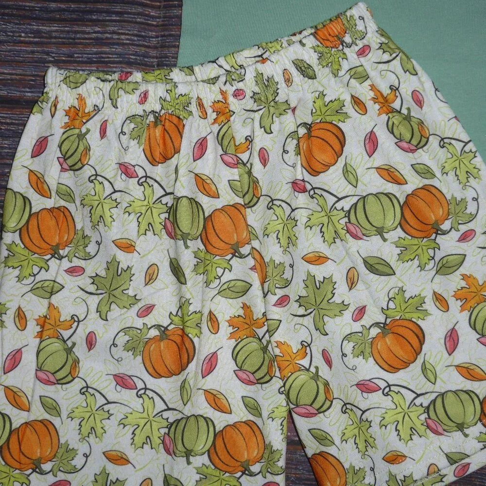 Boutique Pumpkin Boys Plaid Shorts Outfit Set